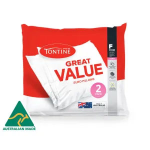 Great Value Euro Pillow 2 Pack