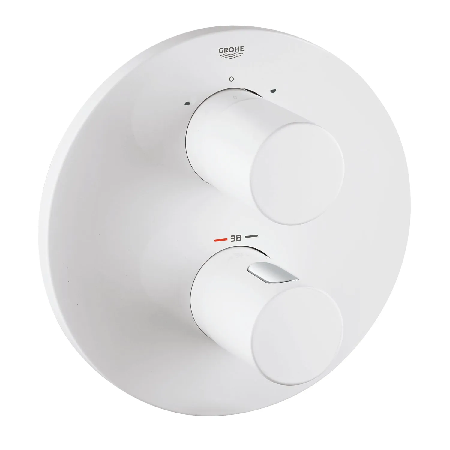Grohe Moon White Grohtherm 3000 Cosmopolitan Thermostat with integrated 2-way diverter
for bath or shower with more than one outlet