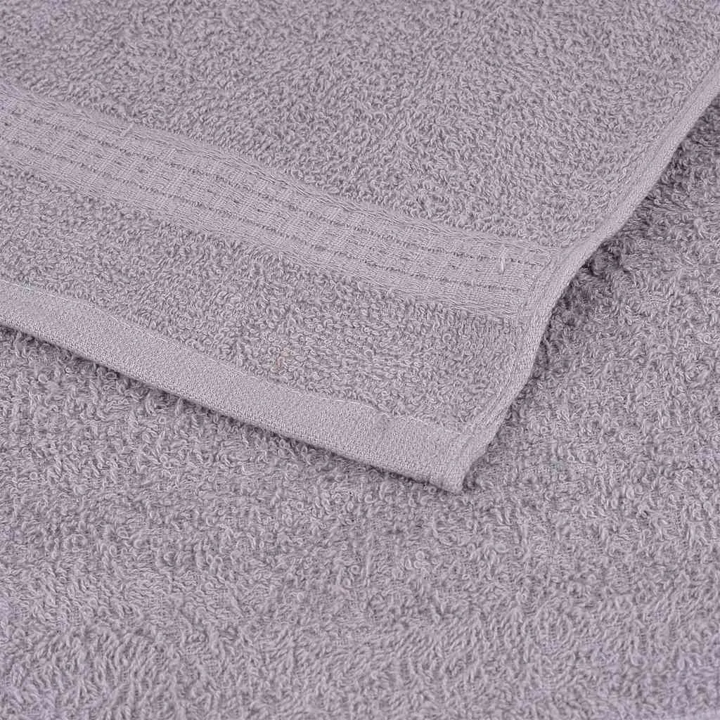 Guest Towels 2 pcs Grey 30x50 cm 360 gsm 100% Cotton