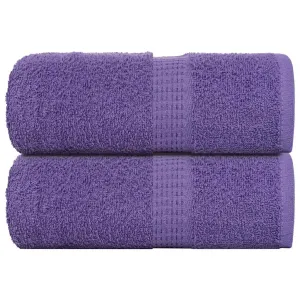 Guest Towels 2 pcs Purple 30x50 cm 360 gsm 100% Cotton