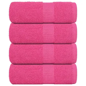Guest Towels 4 pcs Pink 30x50 cm 360 gsm 100% Cotton