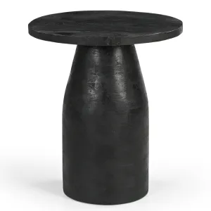 HAND CRAFTED HARDWOOD SIDE TABLE FADE TO BLACK