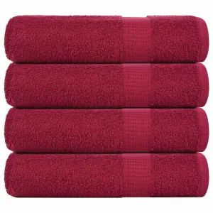 Hand Towels 4 pcs Bordeaux 50x100 cm 360 gsm 100% Cotton