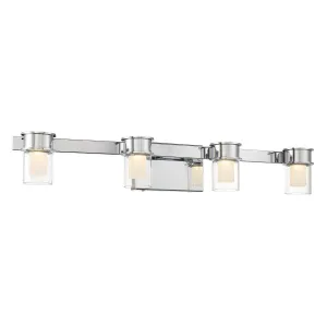 Herald Square 30 in. 4 lights LED Vanity Light Chrome finish