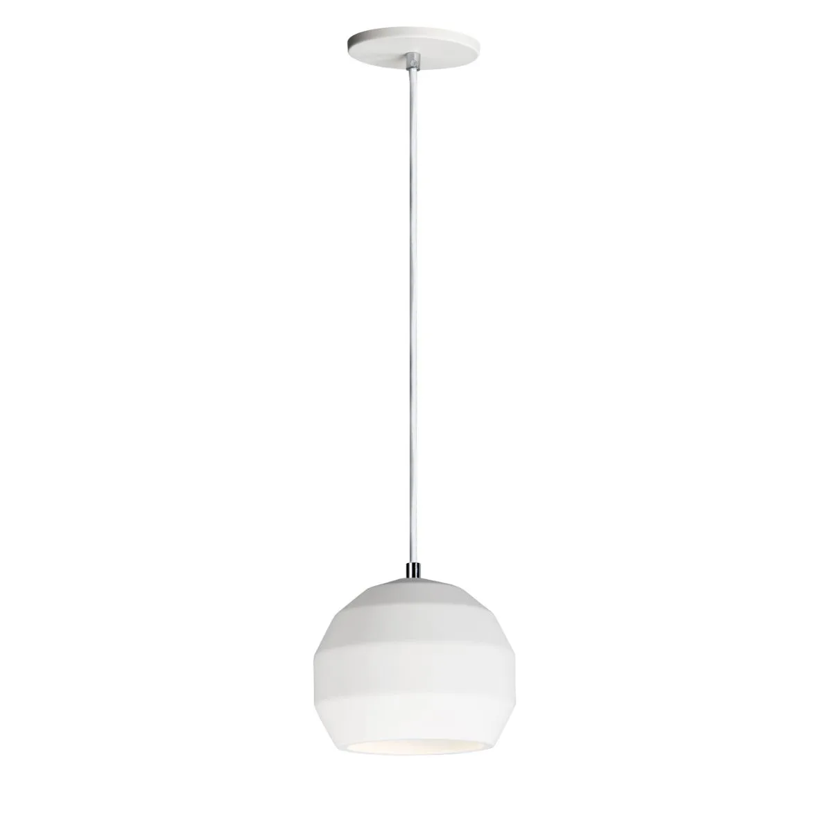 Hive 8 in. LED Pendant Light White finish