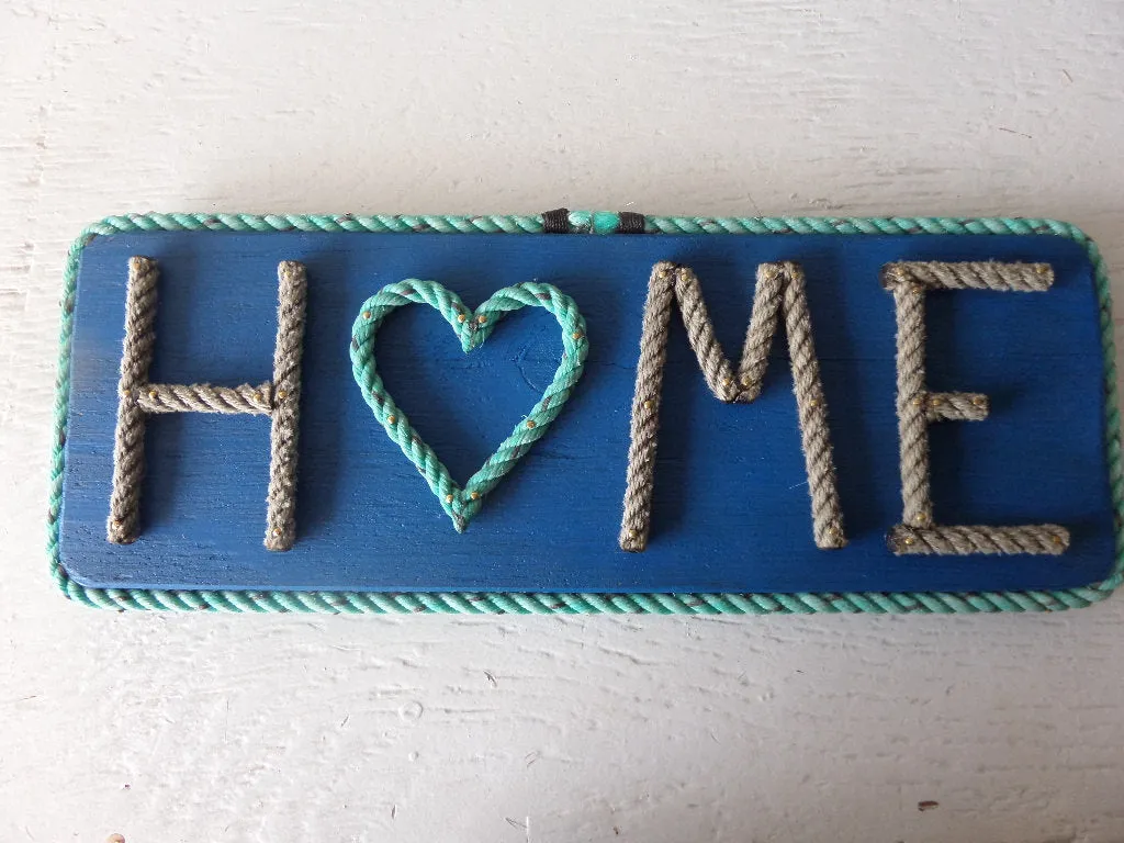 H❤ME rope sign