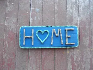 H❤ME rope sign