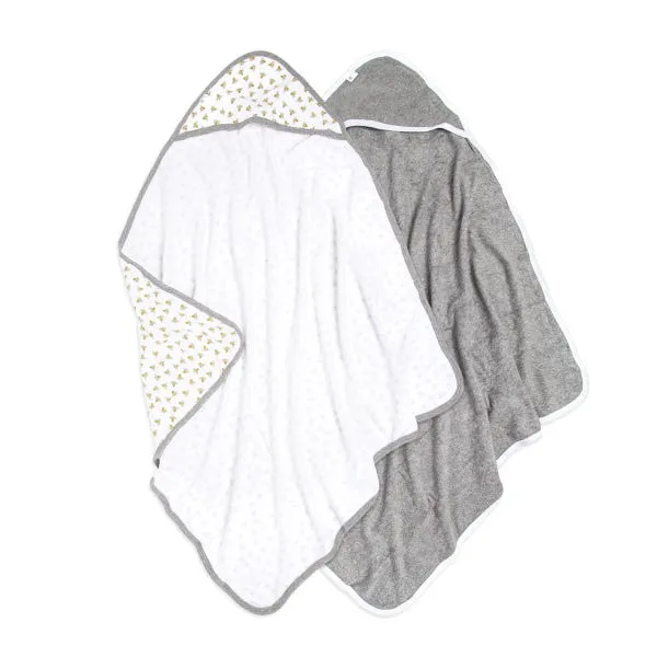 Honey Bee Organic Hooded 2 Pack Towels