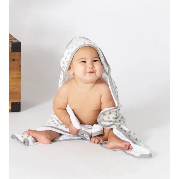 Honey Bee Organic Hooded 2 Pack Towels