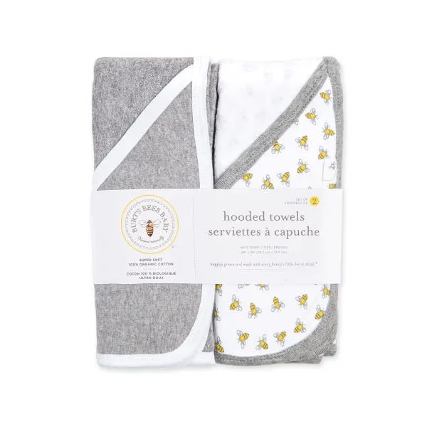 Honey Bee Organic Hooded 2 Pack Towels