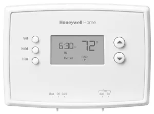 Honeywell RTH221 Series RTH221B1021 OG Programmable Thermostat, 24 V, 40 to 99 deg F Control, Digital Display, White :CD: QUANTITY: 1