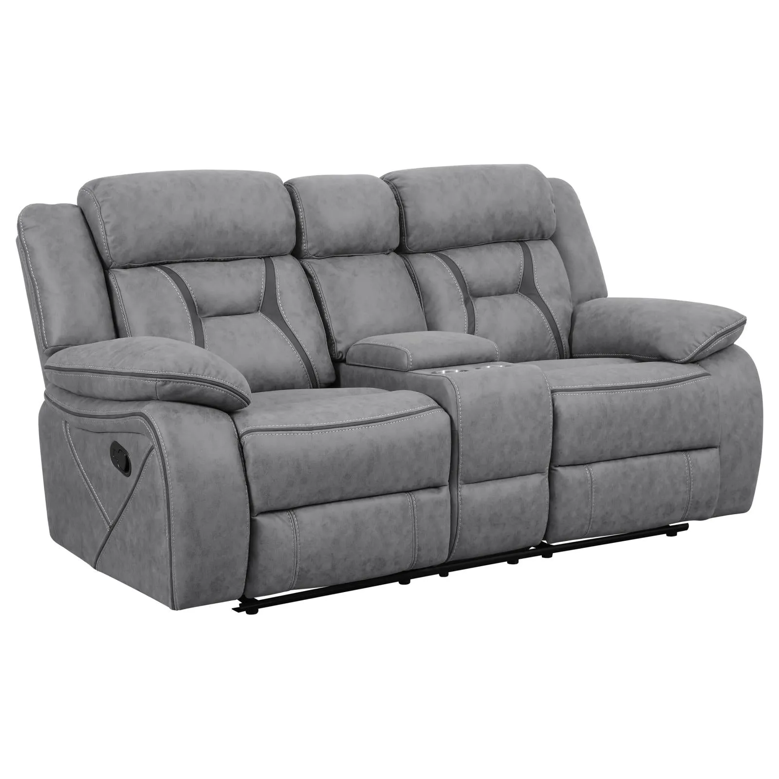 Houston Casual Stone Motion Loveseat