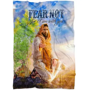 Isaiah 4110 Fear Not For I Am With You Fleece Blanket - Christian Blanket - Bible Verse Blanket