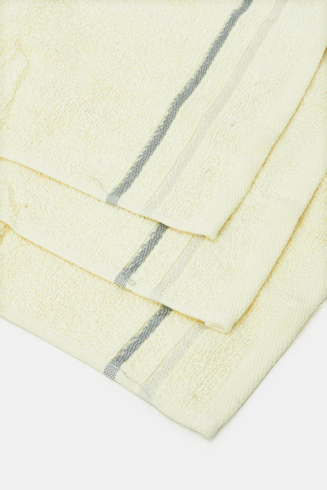 Ivory Cotton Hand Towel Set (Pack of 3)