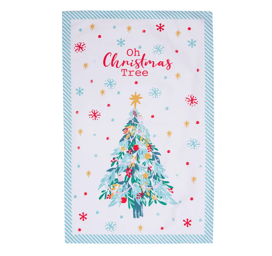 Jingle Christmas Tree 2 Pack Tea Towel