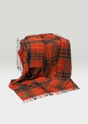 John Hanly Lambswool Blanket | Orange Rust