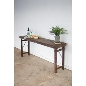 Kalalou - Antique Wooden Folding Console Table