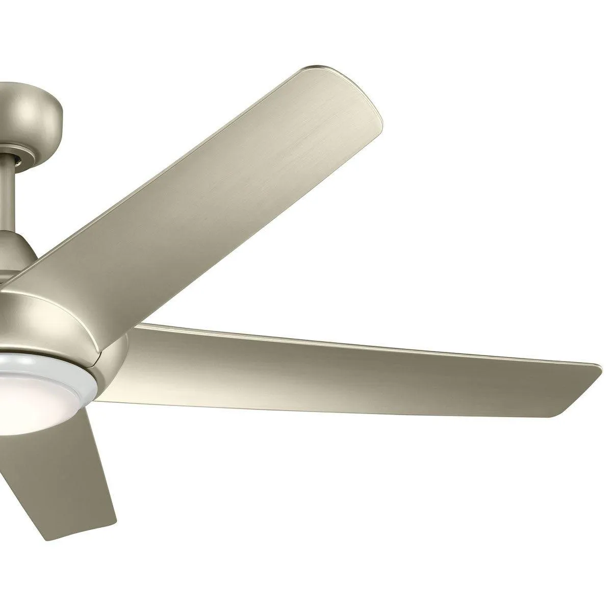Kapono 52 Inch Brushed Nickel LED Indoor Ceiling Fan with Remote