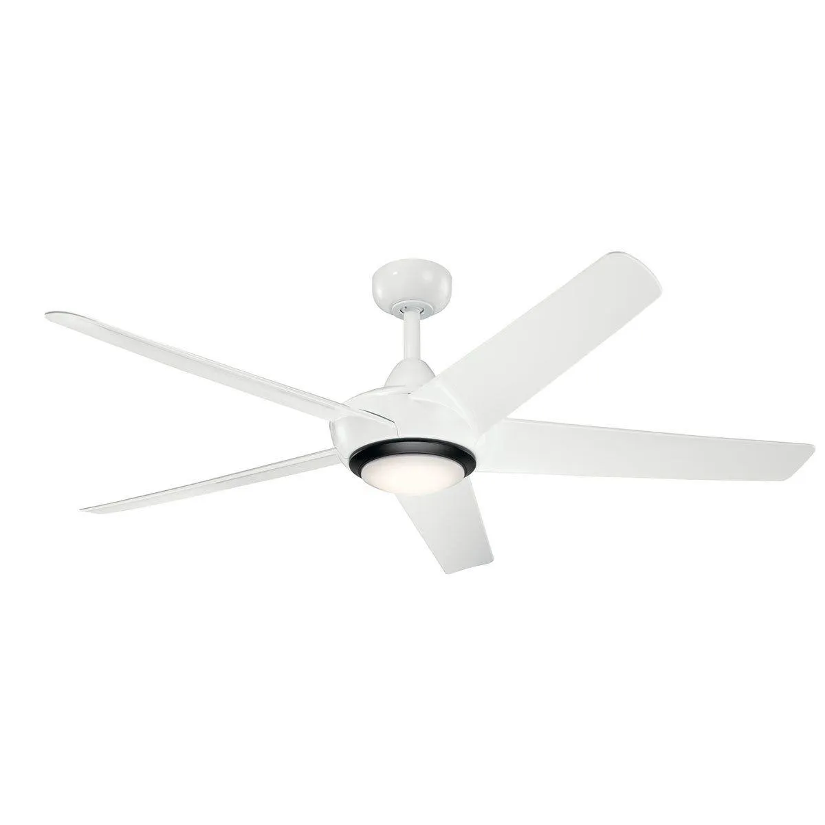 Kapono 52 Inch White LED Indoor Ceiling Fan with Remote
