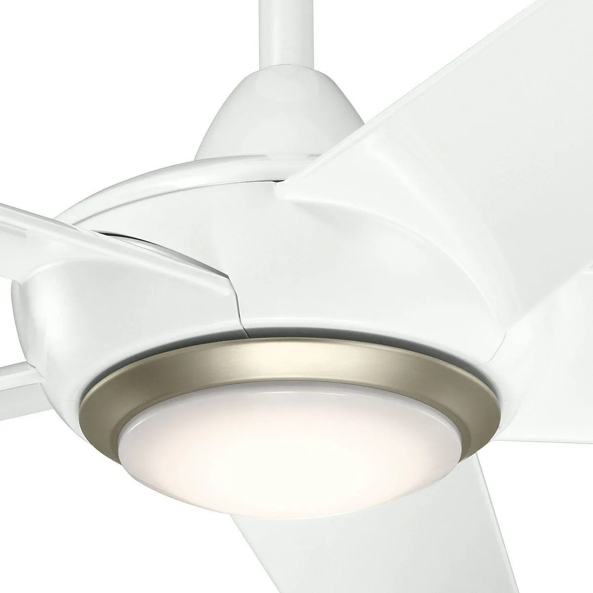 Kapono 52 Inch White LED Indoor Ceiling Fan with Remote