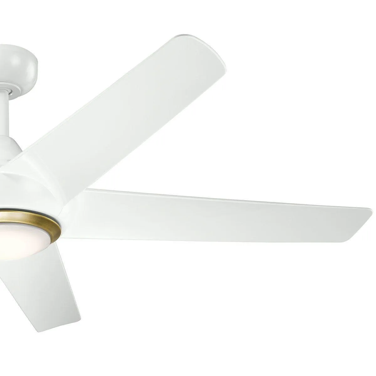Kapono 52 Inch White LED Indoor Ceiling Fan with Remote