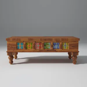 Keller Sheesham Wood Bench In Reddish Rosewood Finish