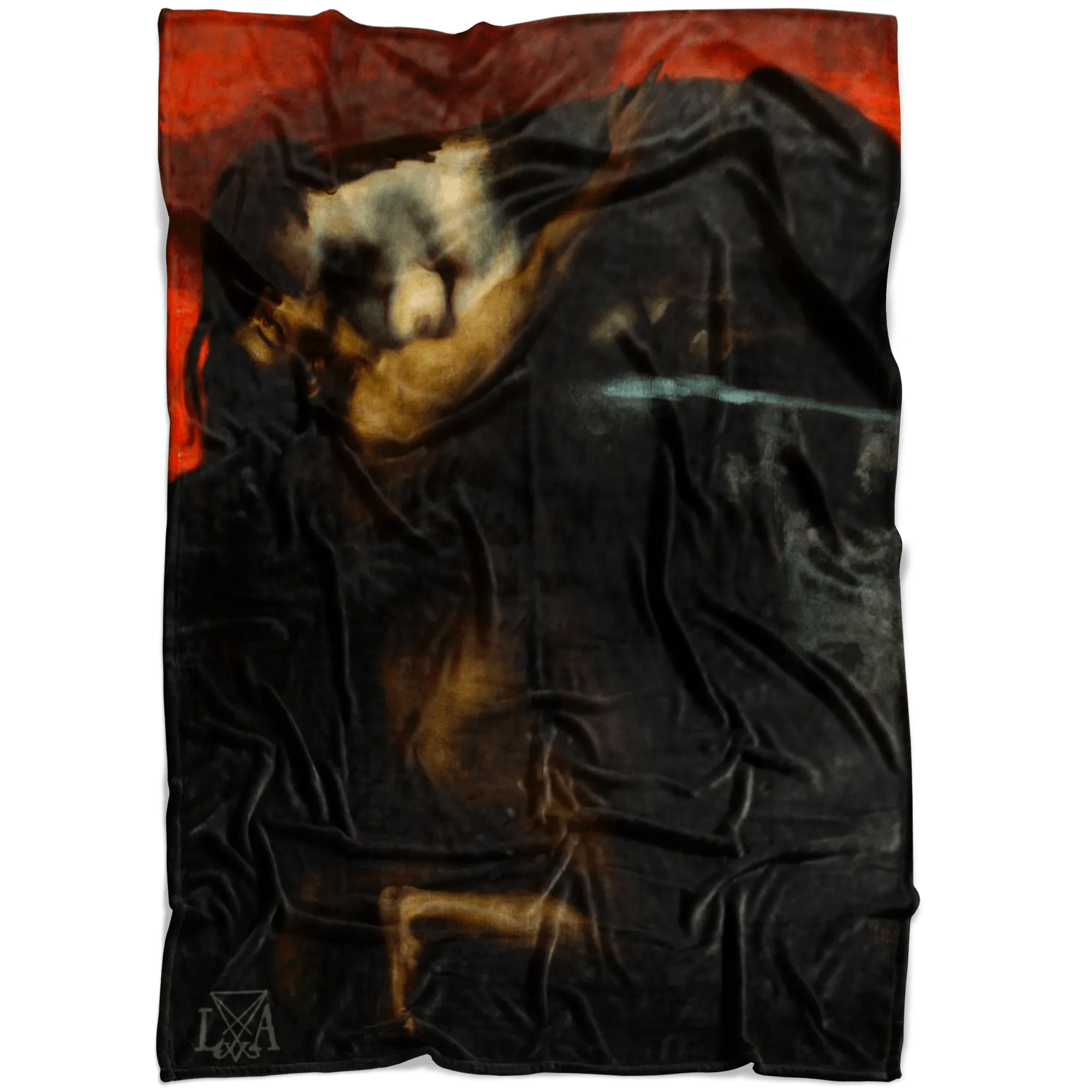 Kiss of the Strix (Vampire) by Franz von Stuck Fleece Blanket