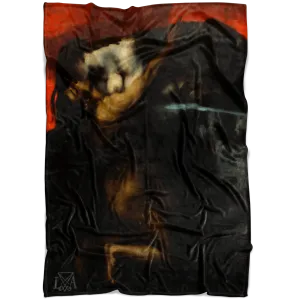 Kiss of the Strix (Vampire) by Franz von Stuck Fleece Blanket