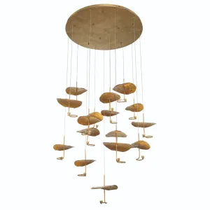 Lagatto 52 in. 16 Lights LED Chandelier Bronze Finish