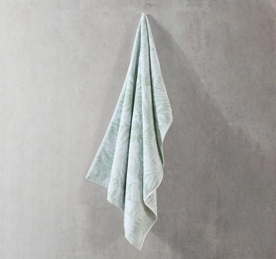 Lago Palm 6 Piece Towel Set Coconut and Whirlpool