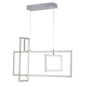 Link 32 in. 3 Lights LED Pendant Light Nickel finish