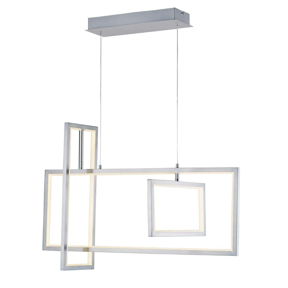 Link 32 in. 3 Lights LED Pendant Light Nickel finish