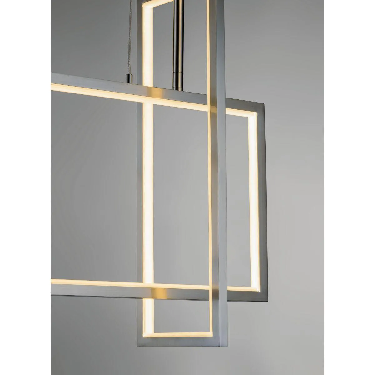 Link 32 in. 3 Lights LED Pendant Light Nickel finish