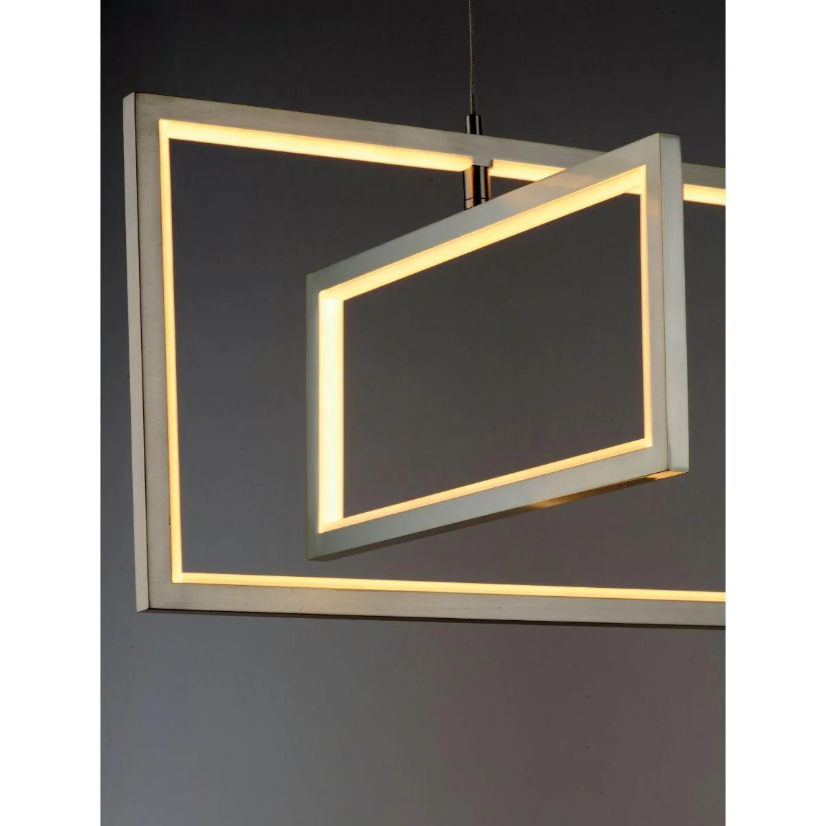 Link 32 in. 3 Lights LED Pendant Light Nickel finish