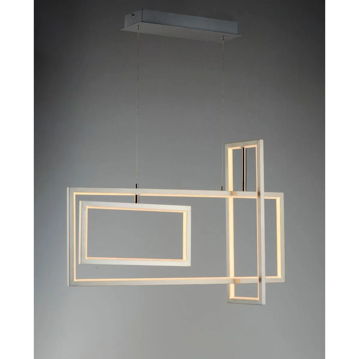 Link 32 in. 3 Lights LED Pendant Light Nickel finish