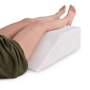 Metron Large Size | Orthopedic Bed Wedge Elevated Leg Pillow | Foam Wedge for Leg Elevation Reduces Back Pain & Improves Blood Circulation | Firm Supportive |Washable Cover | Color Dark