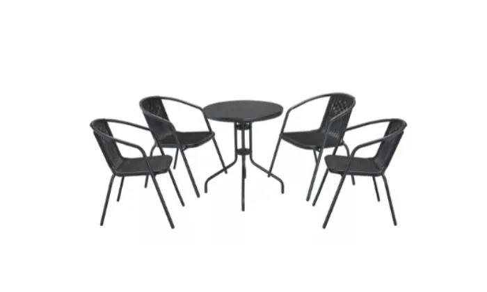 Midnight Elegance 5 Piece Bistro Set