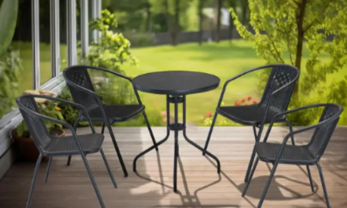 Midnight Elegance 5 Piece Bistro Set