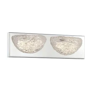 Modern Ice 16 in. 2 lights LED Vanity Light Chrome finish