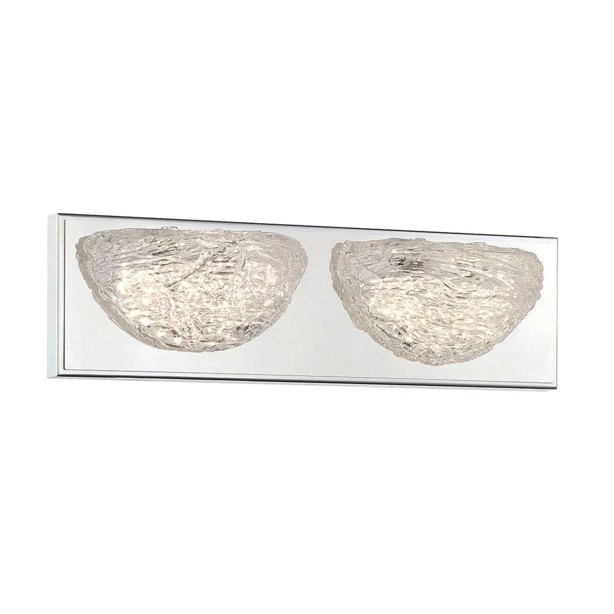 Modern Ice 16 in. 2 lights LED Vanity Light Chrome finish