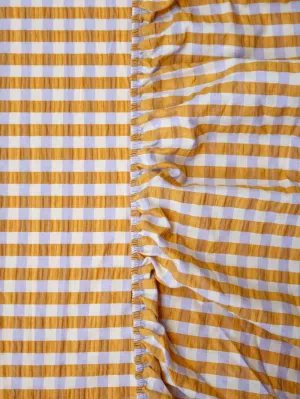 Mosey Me Mango Seersucker Fitted Sheet