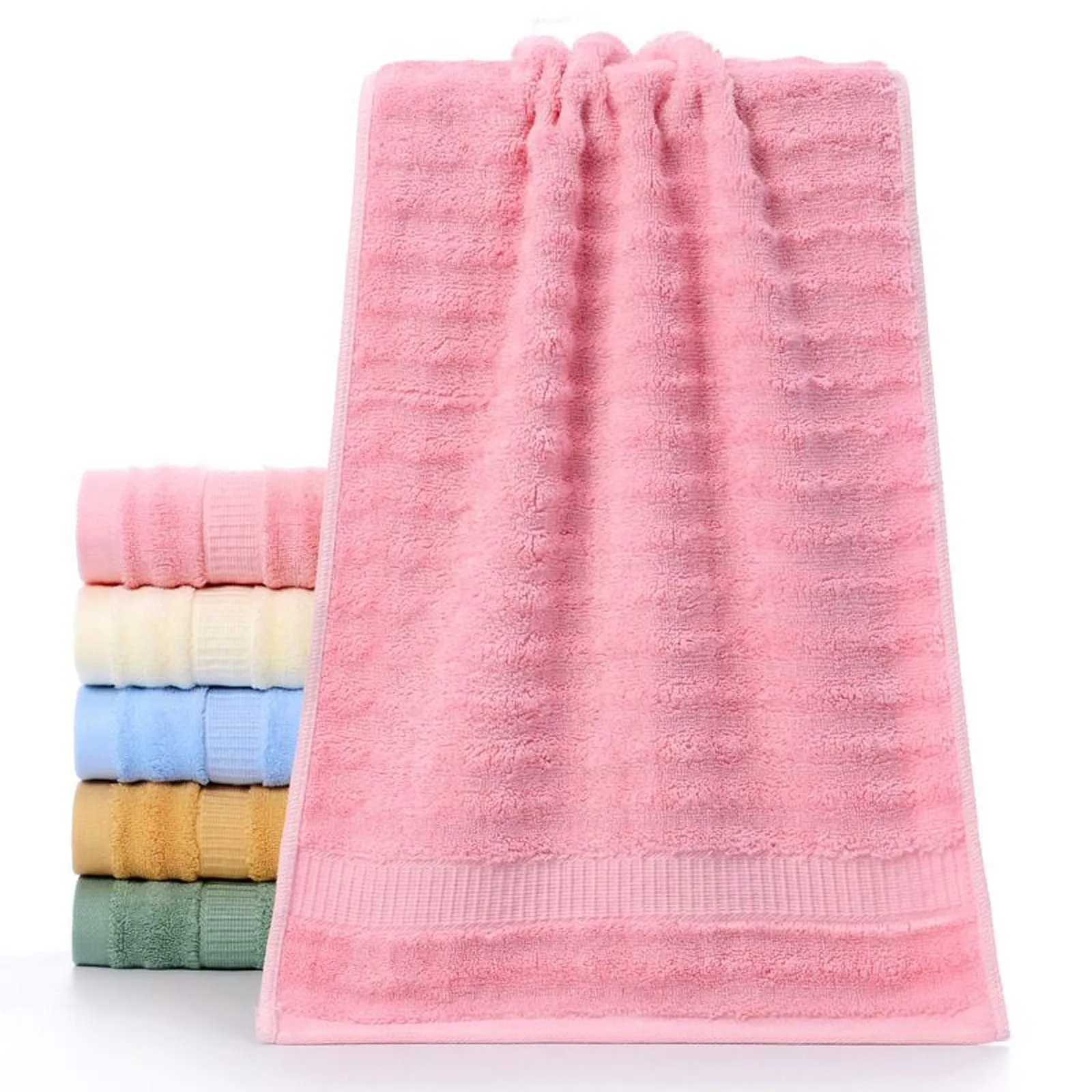 Mush Ultra Soft & Absorbent 600 GSM 6 Piece Bamboo Towel Couple Set (Sky Blue & Pink)