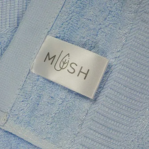 Mush Ultra Soft & Absorbent 600 GSM 6 Piece Bamboo Towel Couple Set (Sky Blue & Pink)