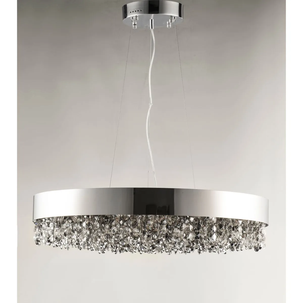 Mystic 30 in. 22 Lights LED Pendant Light Polished Chrome Finish