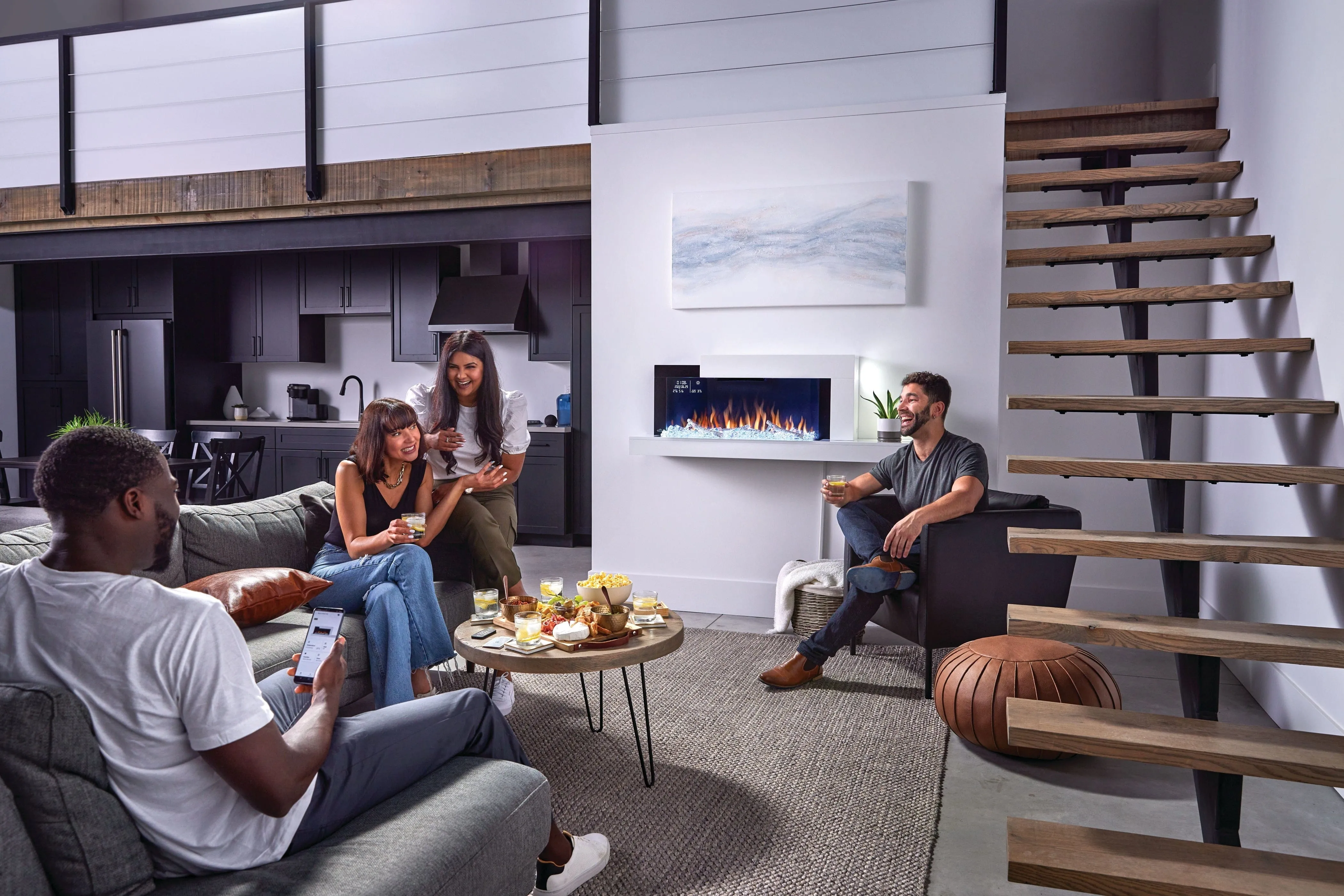 Napoleon Stylus Elite Wall Mount Smart Electric Fireplace NEFP32-5019W-IOT