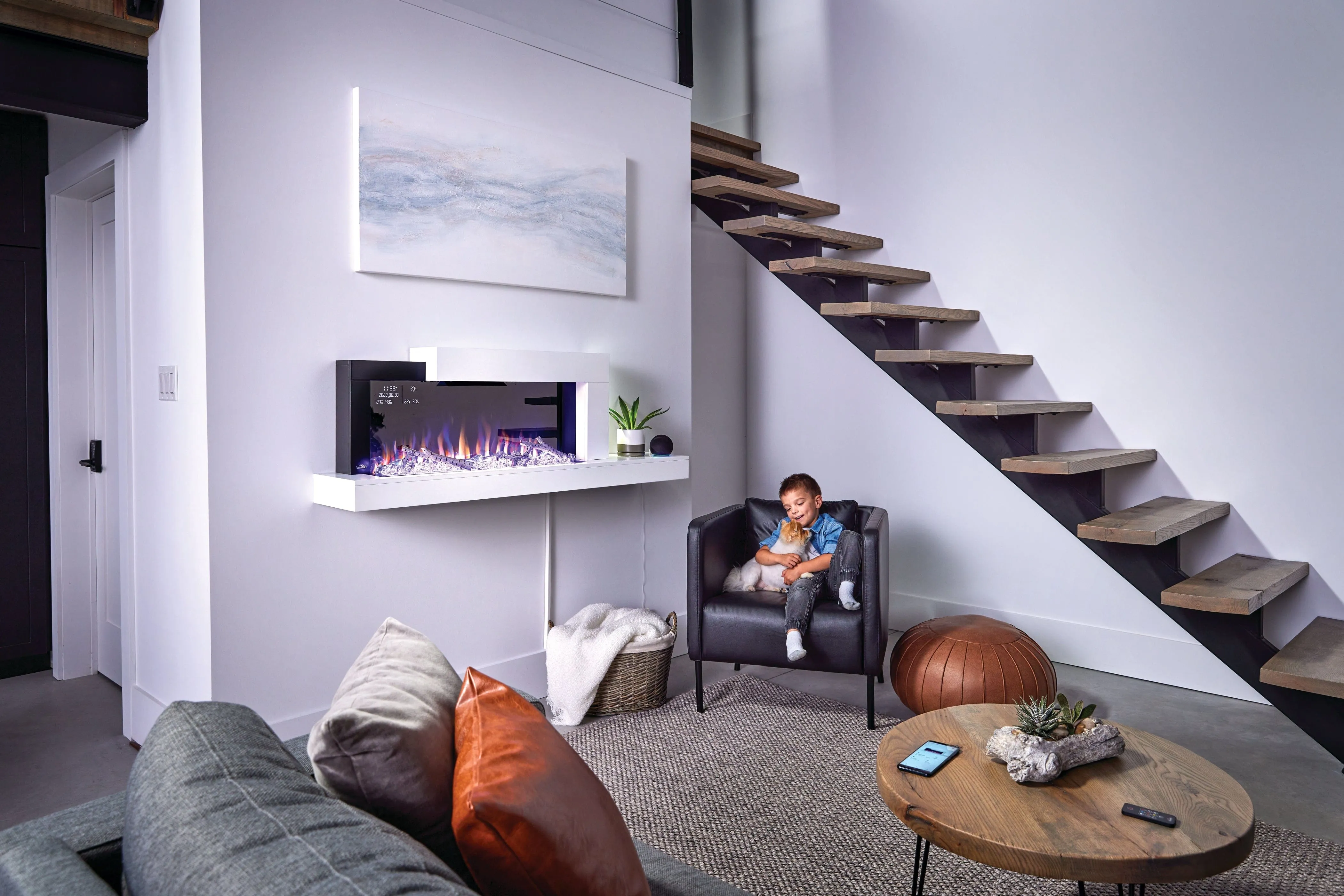 Napoleon Stylus Elite Wall Mount Smart Electric Fireplace NEFP32-5019W-IOT