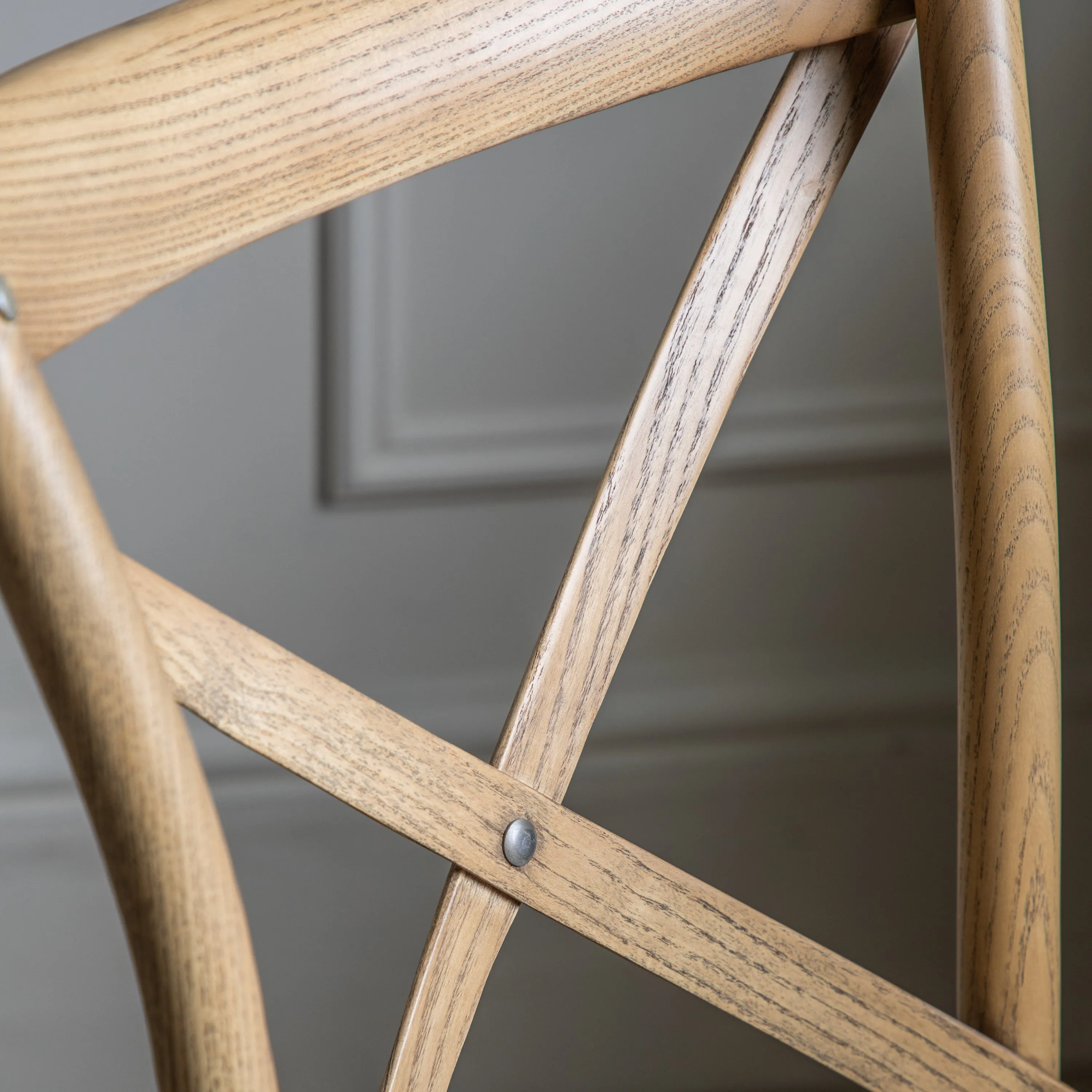 Natural Rattan Cross Back Chair ( 2 pack)