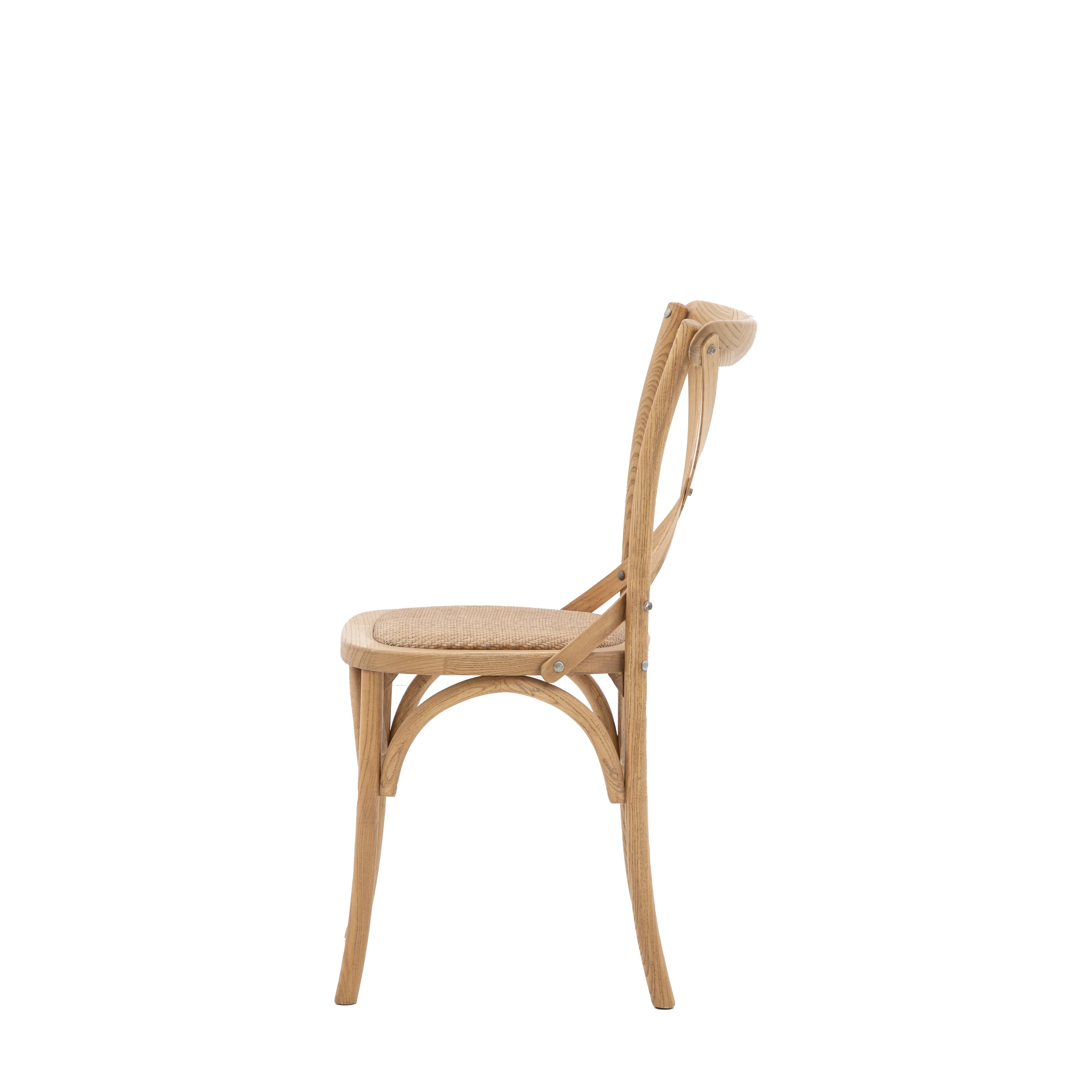 Natural Rattan Cross Back Chair ( 2 pack)