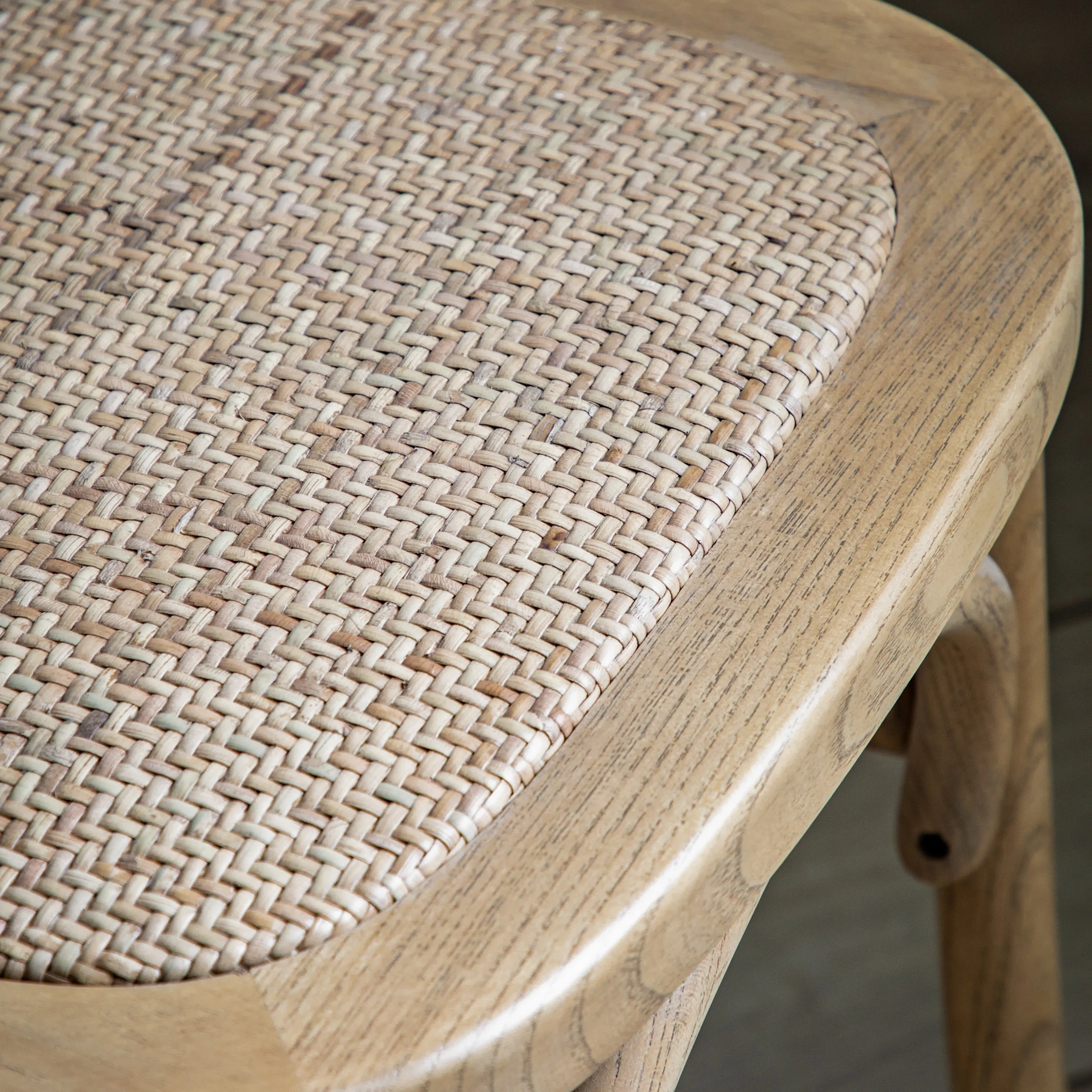 Natural Rattan Cross Back Chair ( 2 pack)