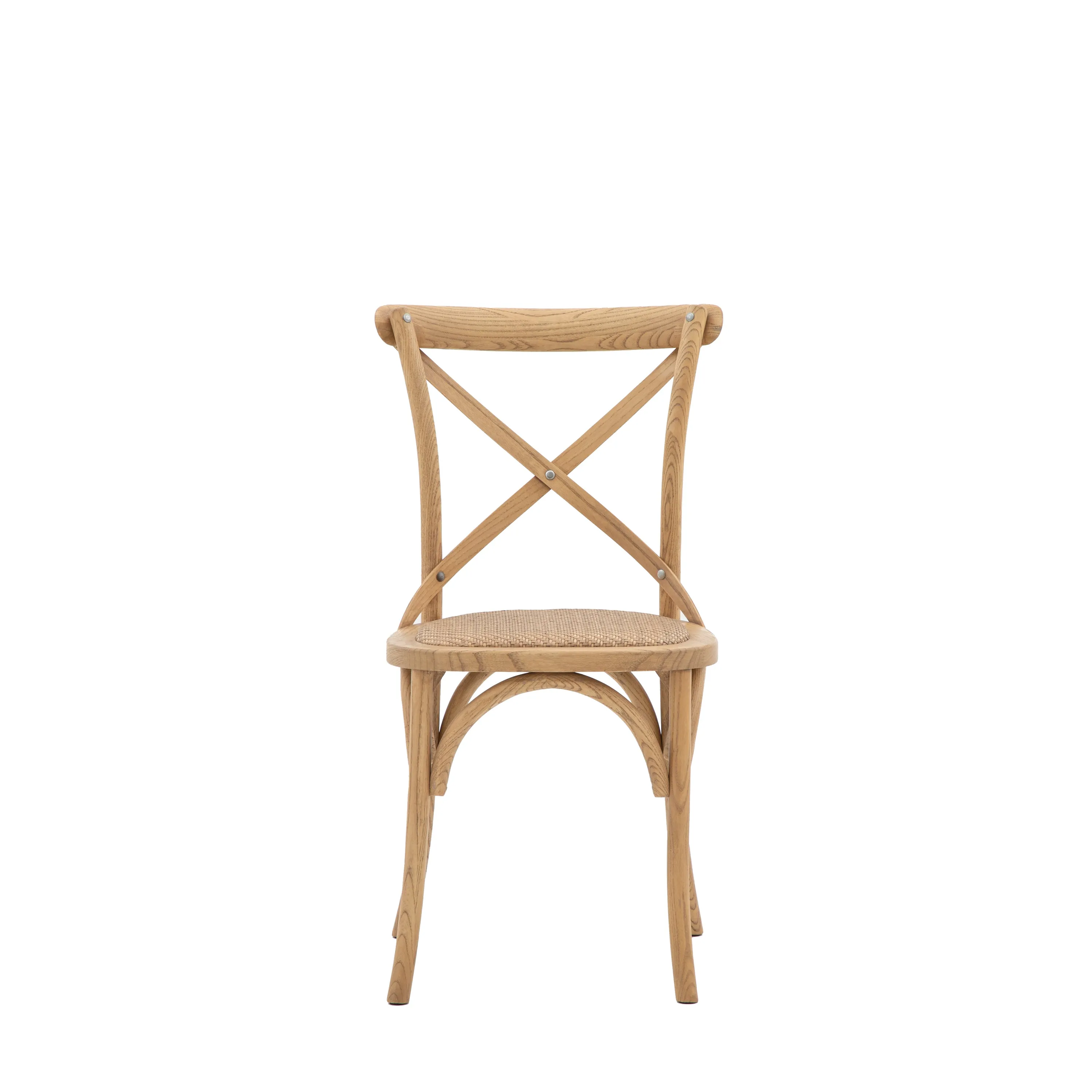 Natural Rattan Cross Back Chair ( 2 pack)